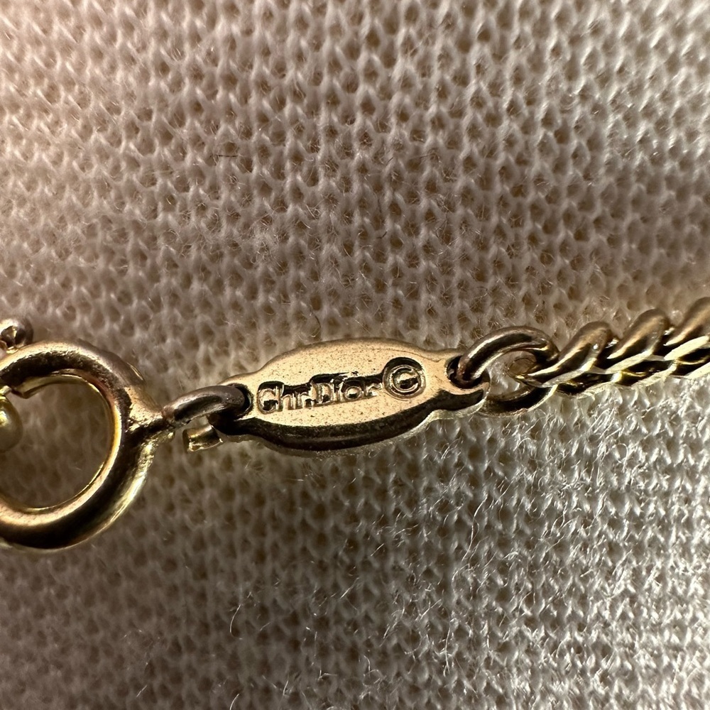 Christian Dior Vintage Logo Station Necklace - Picture 4 of 5